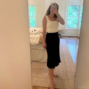 Quince Washable Silk Skirt Black XS